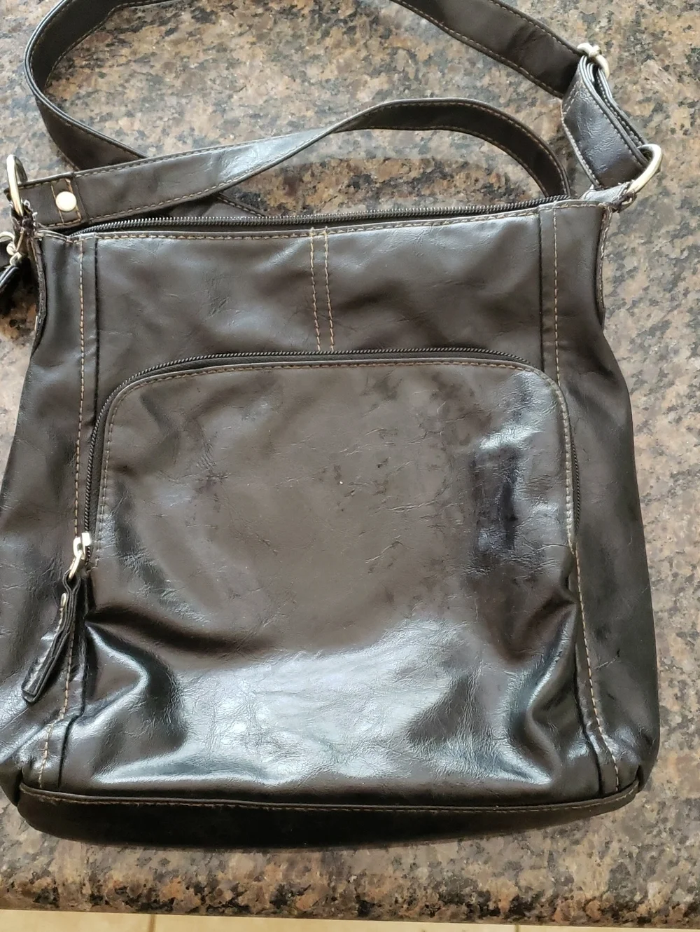 Relic Black Crossbody Shoulder Bag.